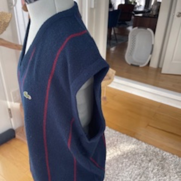 Vintage Izod Lacoste Navy Sweater Vest - L - Picture 4 of 6